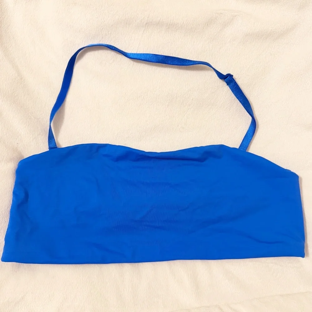 SKIMS Swim Bandeau Bikini Top Cobalt Blue Size Large L